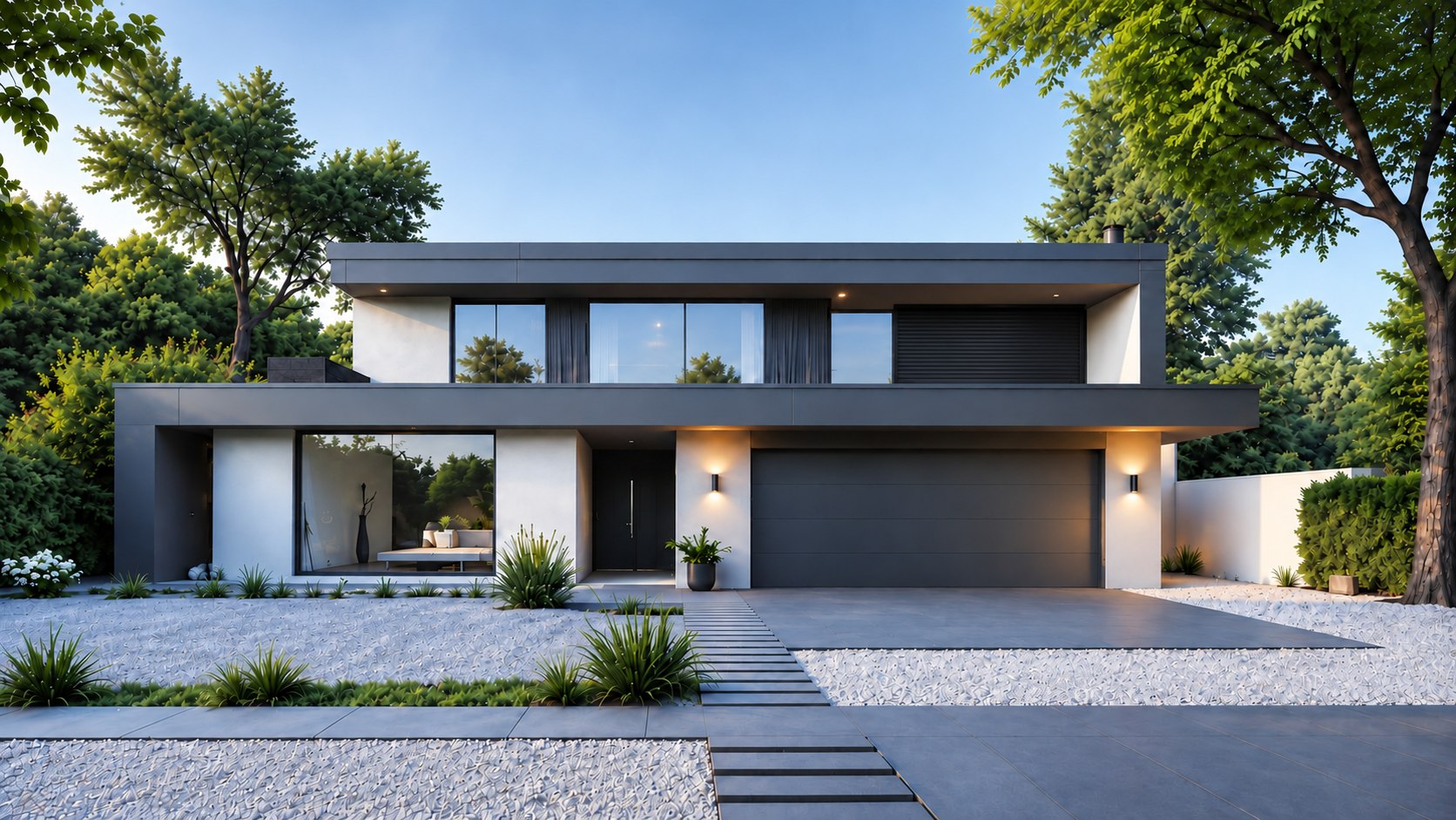 Maison contemporaine équipée des dispositifs anti-effraction Home Forteress