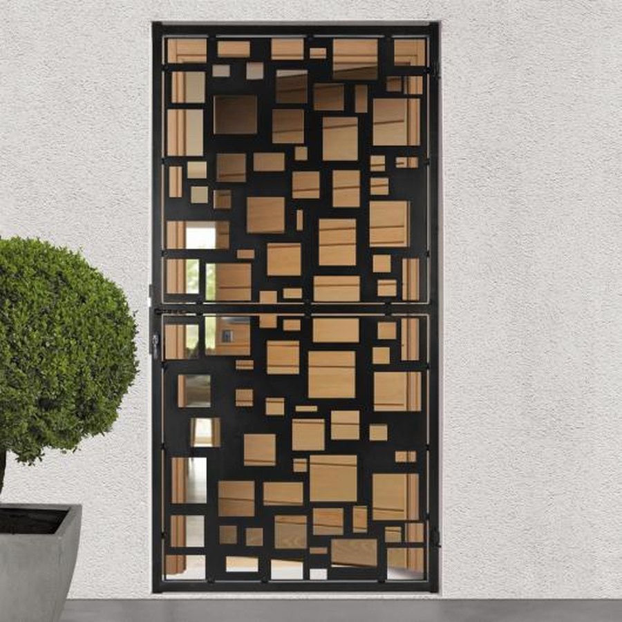 Grille de porte à motif mosaïque