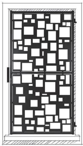 Mosaïque, dessin de grille de porte